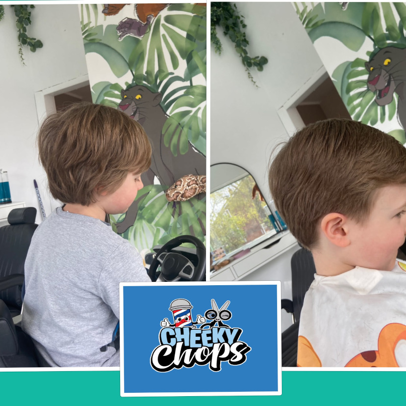 picture of child having hair cut